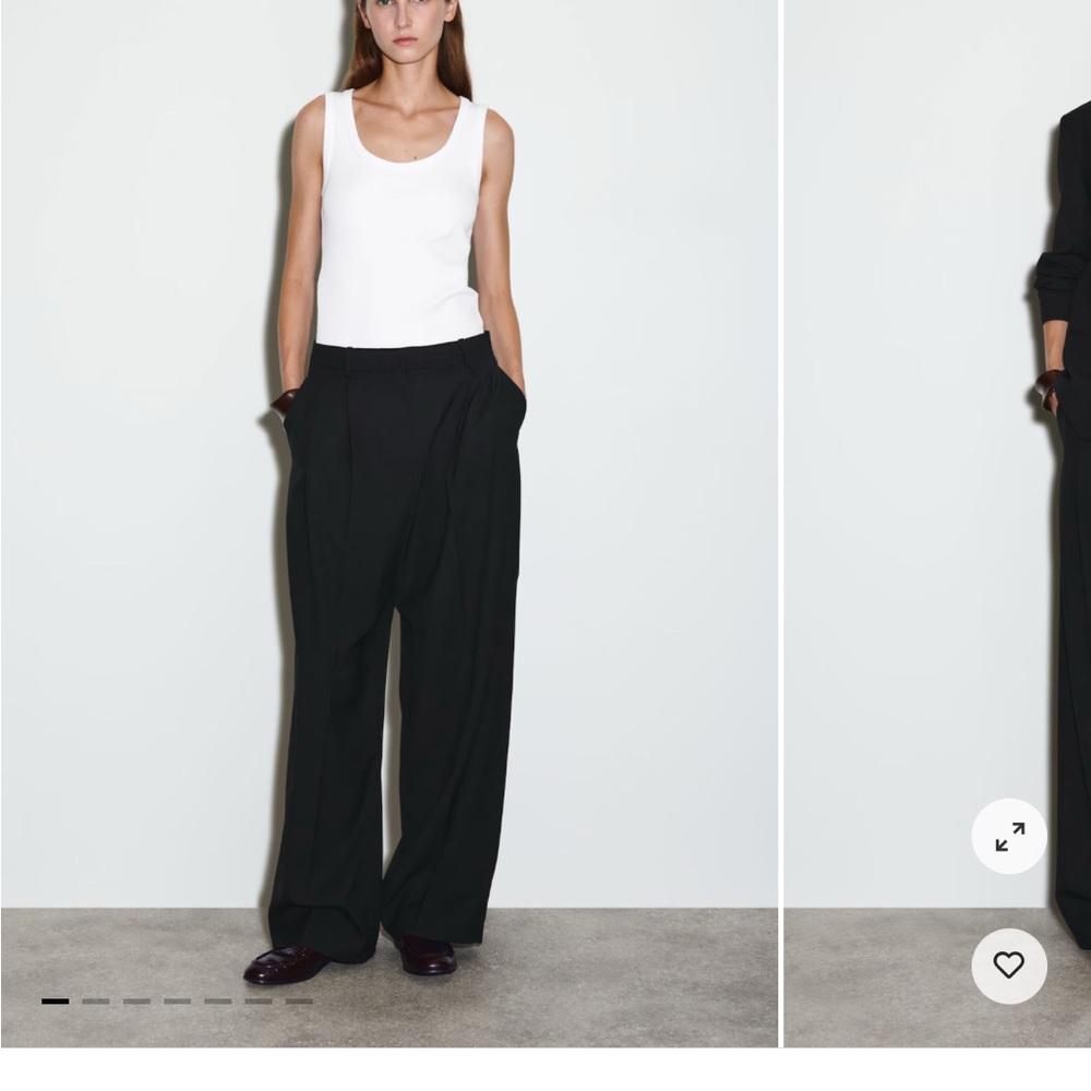 COS Relaxed Twill Wide-Leg Women's Pants